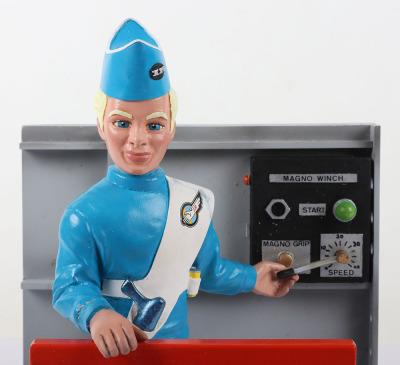 A painted wood and resin pre-production model of Thunderbirds Alan Tracy at his post, 1990s - 2