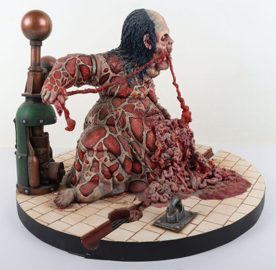 Fantasy Horror Figure, created by Martin Astles, on wooden base, approx size of figure H. 30cms x W. 44cms - 3