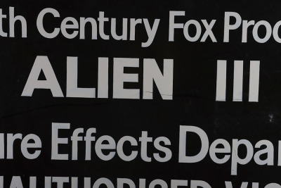 Alien III Creatures Effects Department Sign - 3