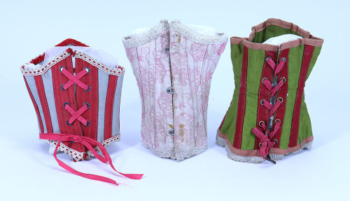 Three good dolls corsets, circa 1890s,