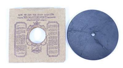 A rare miniature record &lsquo;God Save the King&rsquo; HMV record as made for Queen Mary&rsquo;s Dolls House, circa 1924, - 2