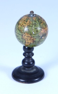 Miniature Dolls House globe on stand, 1880s,