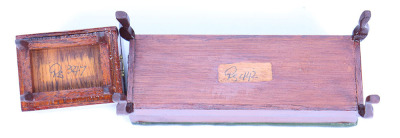 Fine wooden 1/12&rdquo; scale Dolls House Library Steps and Drinks case, 1990s, - 2
