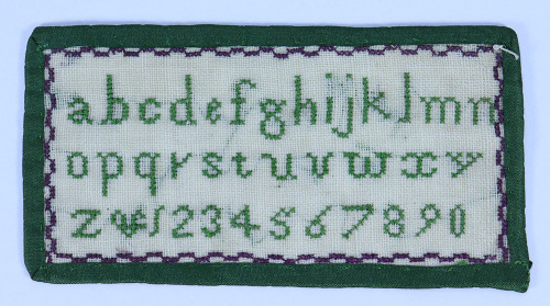 A rare miniature sampler, English 19th century,