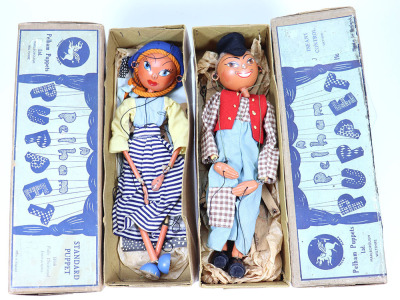 Early Pelham Puppets Dutch Boy and Girl, circa 1950,