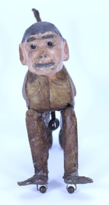 A rare and early Roullet and Decamps Monkey mechanical toy, French circa 1890, - 3