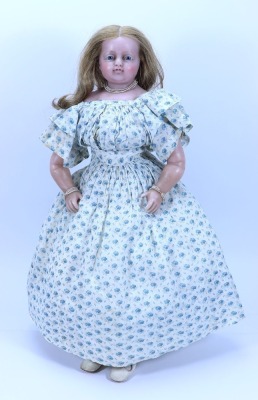 A large Montanari poured wax shoulder head English 1860s, - 2