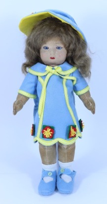 A Chad Valley Bambina cloth doll, 1930s,