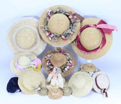 A selection of dolls and children&rsquo;s dresses, together with a good amount of doll repair items,