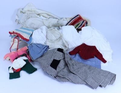 A selection of dolls and children&rsquo;s dresses, together with a good amount of doll repair items, - 3