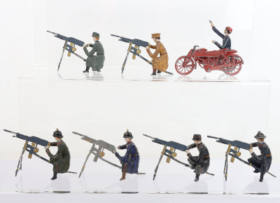 French made approx. 60mm size solidcast Hotchkiss machine gunners - 3