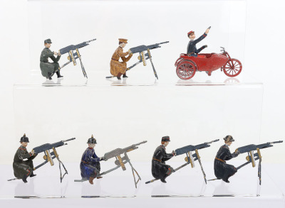 French made approx. 60mm size solidcast Hotchkiss machine gunners - 5