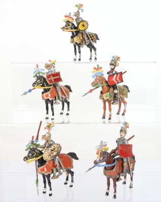 Heyde 70mm size moumted Knights at the halt - 4