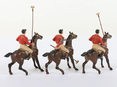 Three Heyde 56mm lead mounted Polo Players, circa 1930 - 3