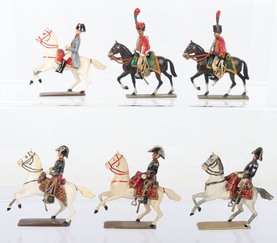 French Napoleonic mounted lead painted Officers - 2