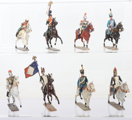 Selection of French and German made 55mm solid cast lead painted figures