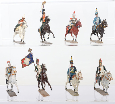 Selection of French and German made 55mm solid cast lead painted figures