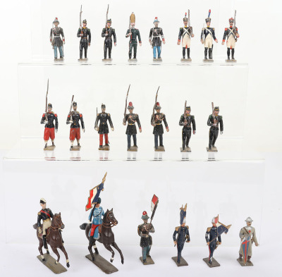Selection of French and German made 55mm solid cast lead painted figures - 5