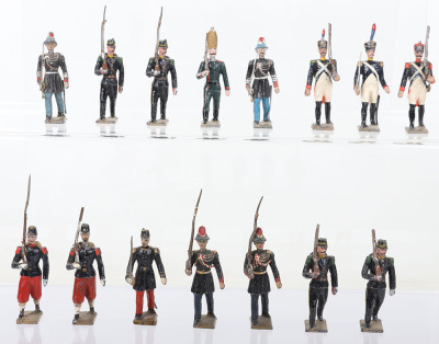 Selection of French and German made 55mm solid cast lead painted figures - 6
