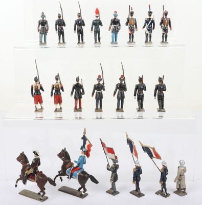 Selection of French and German made 55mm solid cast lead painted figures - 8
