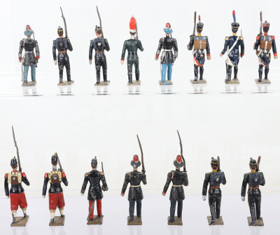 Selection of French and German made 55mm solid cast lead painted figures - 9