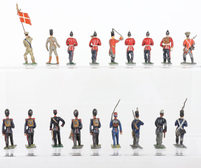 Selection of French and German solid cast 48mm lead painted figures - 11