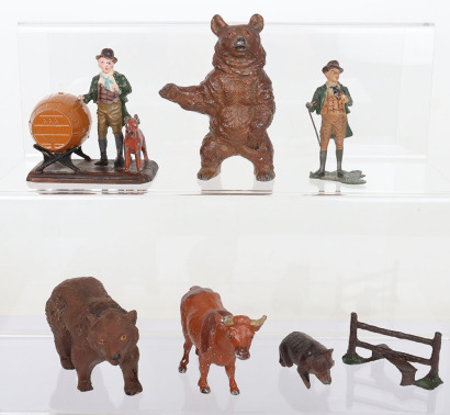 Painted lead Bavarian gentlemen and Bears