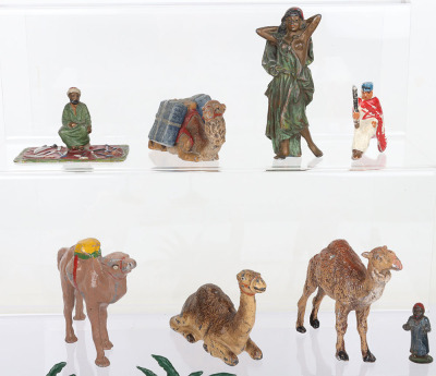 Lead painted Middle Eastern figures and camels - 2