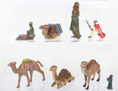 Lead painted Middle Eastern figures and camels - 3