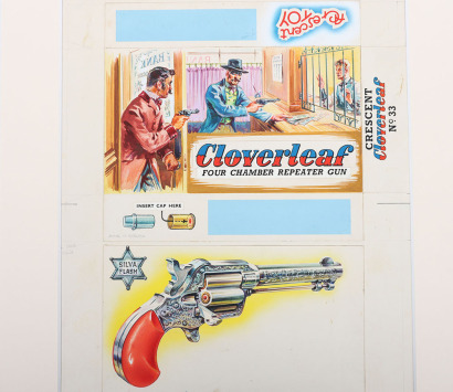 A Crescent Toy Original Artwork for The Cloverleaf Four Chamber Repeater Gun