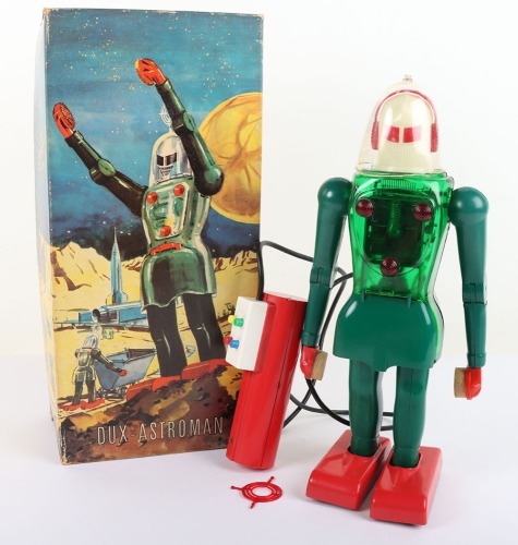 A boxed 150 Dux-Astroman plastic Electric Robot