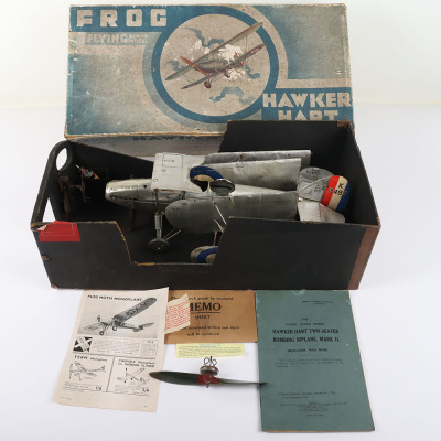 A rare Frog flying scale model of a RAF Hawker Hart Land-Going day Bomber, 1934