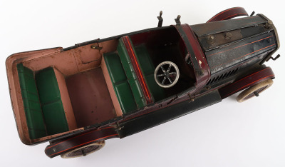 Very Rare Doll et Cie (Germany) Live Steam Tinplate Four Seater Open Touring Car - 3