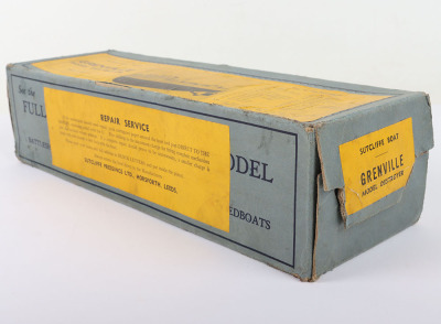 Boxed Sutcliffe clockwork tinplate model Destroyer Grenville, 1930s - 10