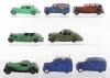 Eight early post-war Dinky Toy cars and vans