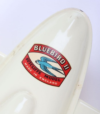 Two Sutcliffe tinplate clockwork model Bluebird Speedboats, 1950s - 2