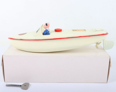 Rare Sutcliffe tinplate clockwork model Sooty’s Speedboat, circa 1960 - 4