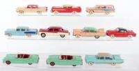 Ten Dinky Toys American cars,