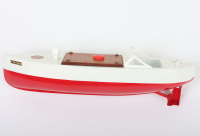 Rare boxed Sutcliffe tinplate clockwork Speedboat Minx, 1980 - 3