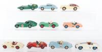 Ten Dinky Toys racing cars
