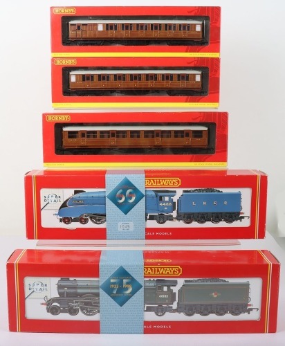 Two Hornby 00 gauge Super Detail 75 Anniversary Edition locomotives