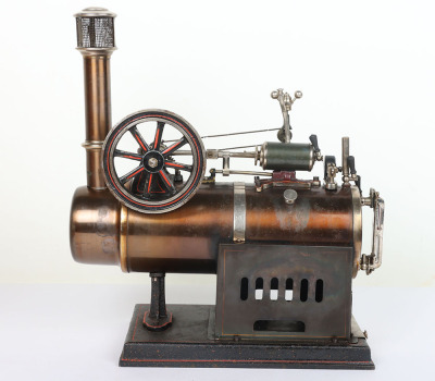 A good boxed Josef Faulk model 456/2S Vertical steam engine, circa 1918 - 3