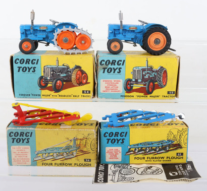 Two Corgi Toys Fordson Power Major Tractors