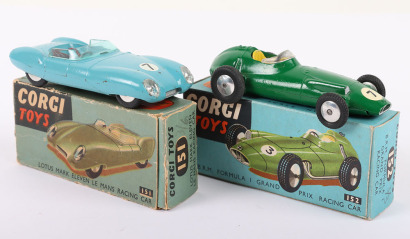 Two Vintage Boxed Corgi Toys Racing Cars