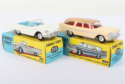 Two Boxed Vintage Corgi USA Cars