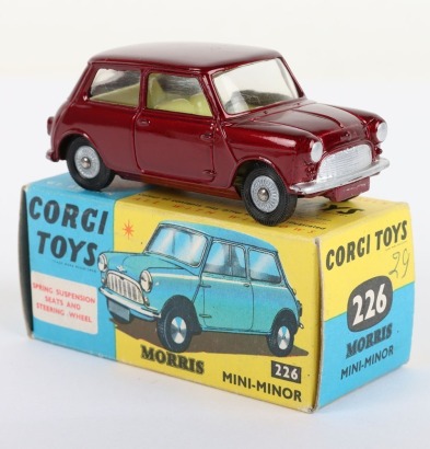 Corgi Toys 226 Morris Mini-Minor, metallic maroon body