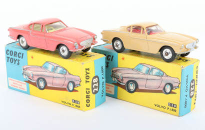 Two Boxed Vintage Corgi 228 Volvo P.1800