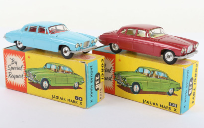 Two Boxed Vintage Corgi 238 Jaguar Mark Ten Saloons