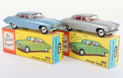 Two Boxed Vintage Corgi 238 Jaguar Mark Ten Saloons