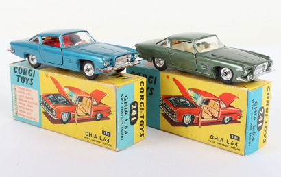 Two Boxed Vintage Corgi 241 Chrysler Ghia L64